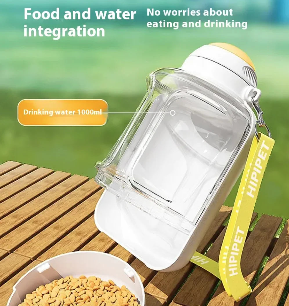 2-in-1 Portable Pet Water and Food Bottle