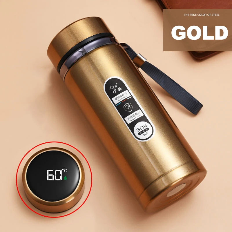 Stainless Steel Thermos Bottle with LED