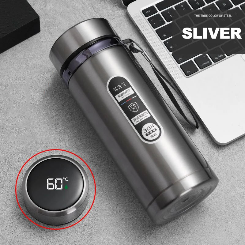 Stainless Steel Thermos Bottle with LED