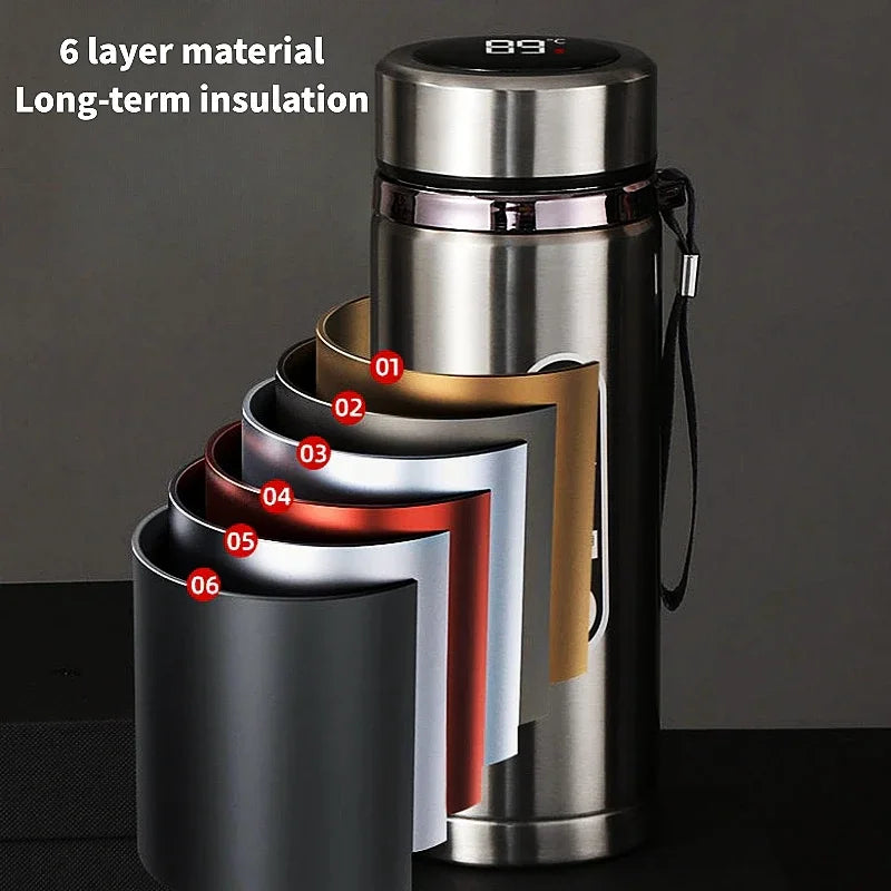 Stainless Steel Thermos Bottle with LED