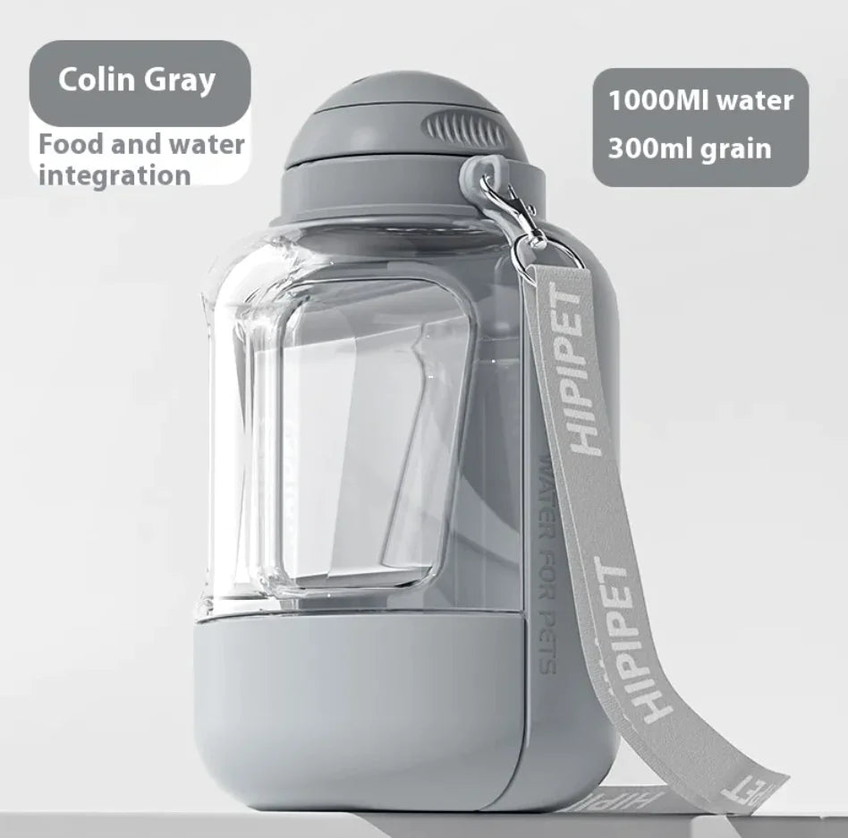 2-in-1 Portable Pet Water and Food Bottle