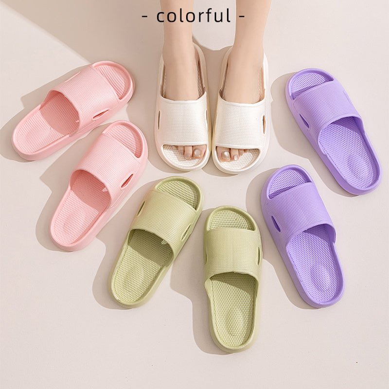 Solid Color Thick Bottom Home Slippers Summer