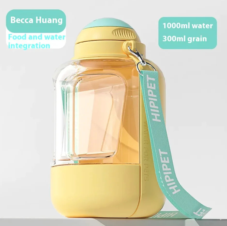 2-in-1 Portable Pet Water and Food Bottle